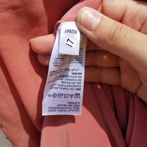 WHBM pink mini sequined cocktail party spaghetti strap dress M - Picture 9 of 11